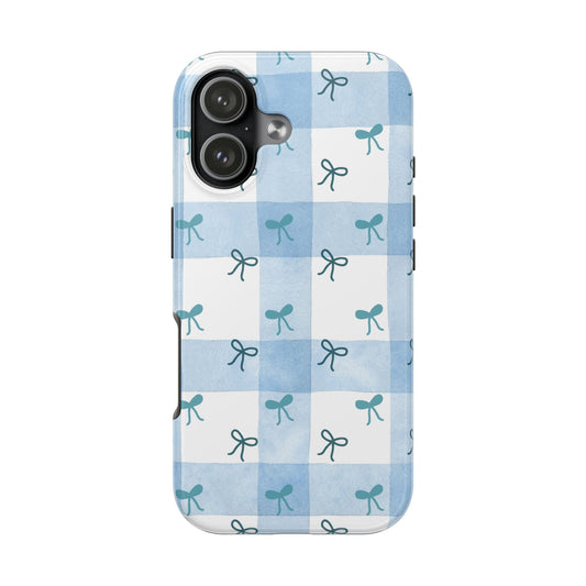 Chic Blue Bow Phone Case