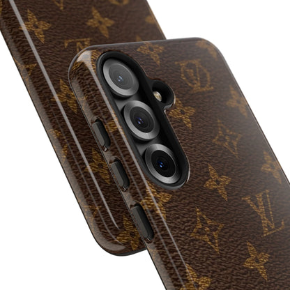 LV Designer Phone Case - Luxury Monogram Pattern