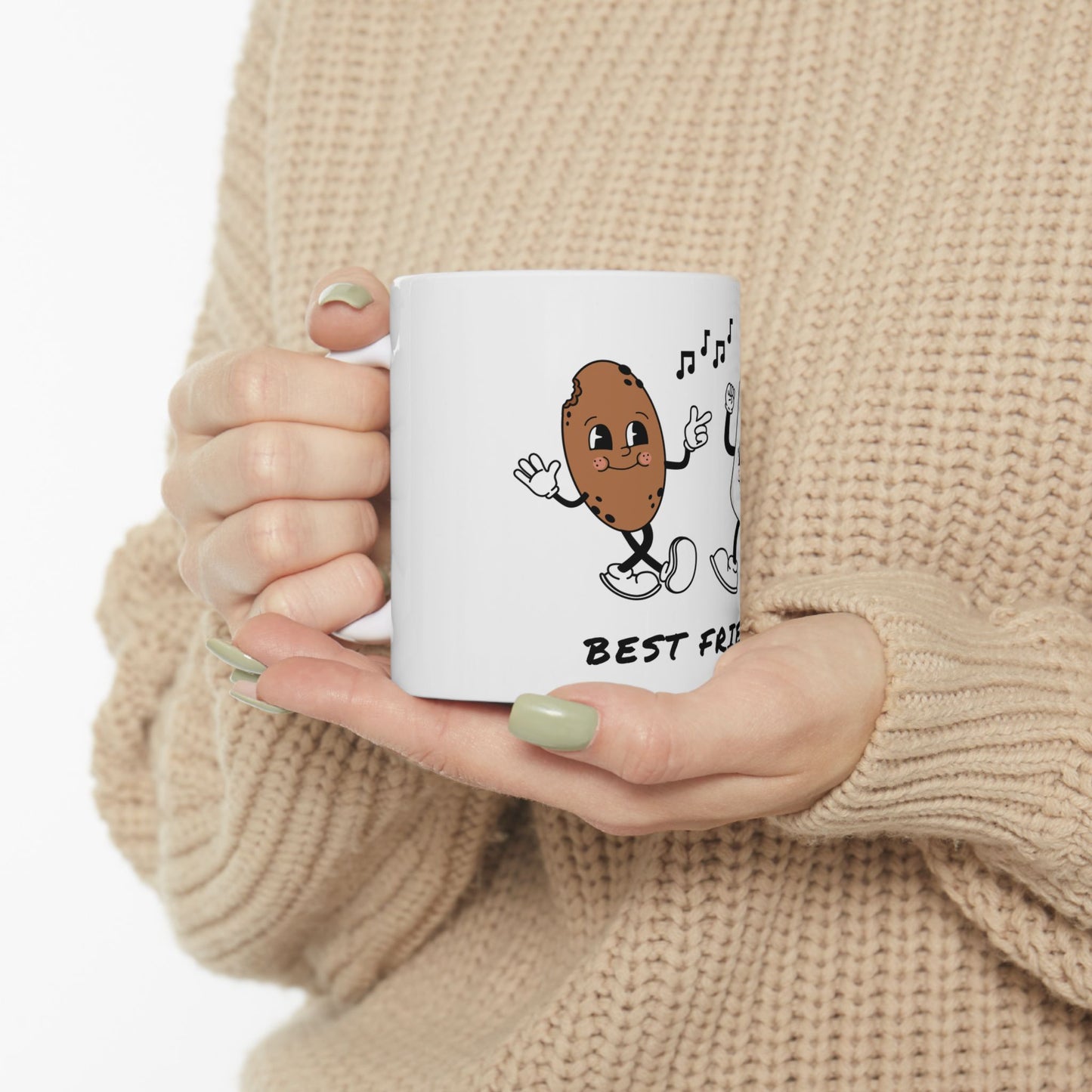 Best Friends Coffee & Donut Ceramic Mug (11oz/15oz)