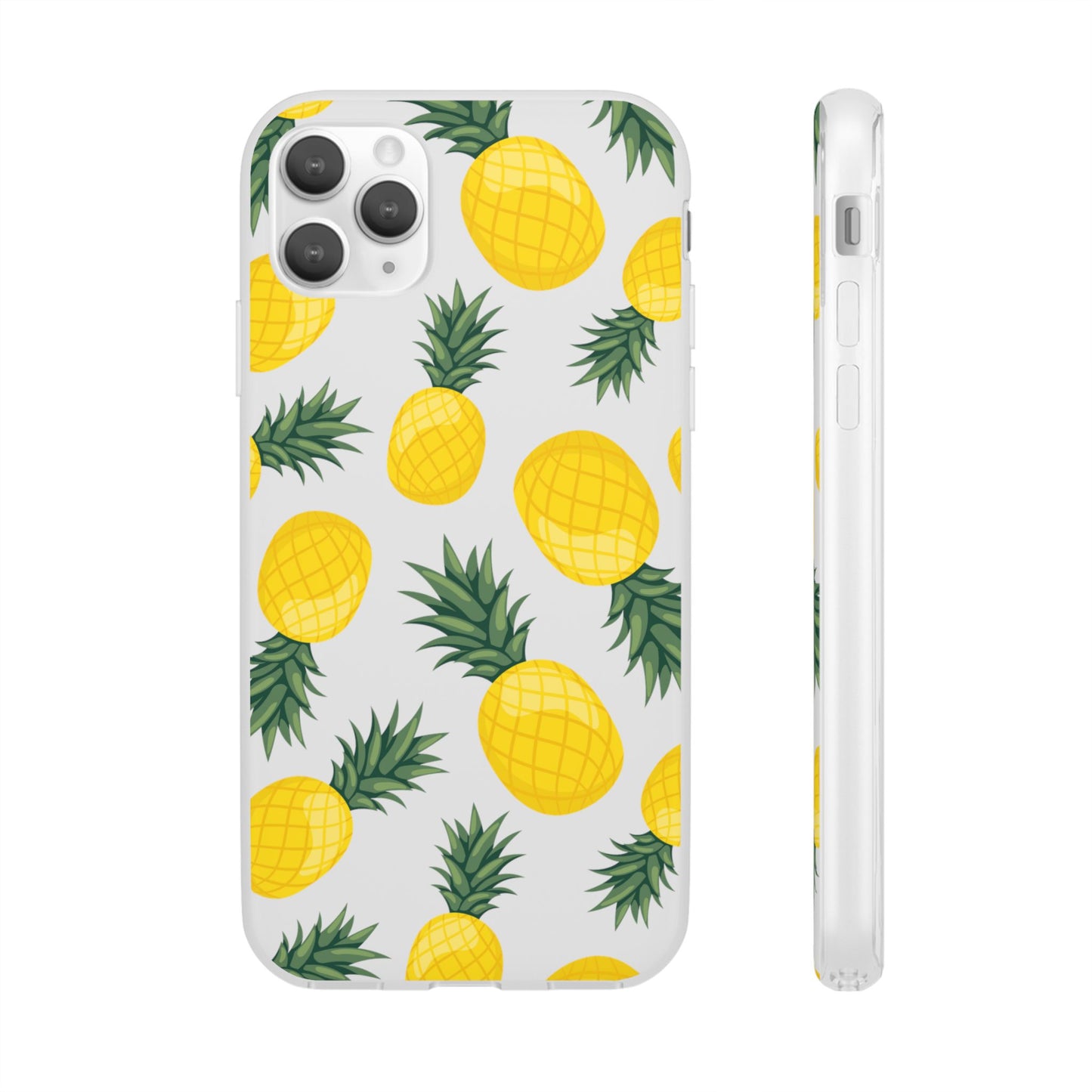 Pineapple Print Flexi Case - Tropical Phone Cover for Summer Vibes