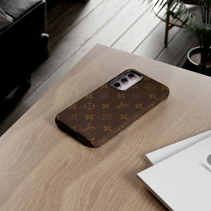 LV Designer Phone Case - Luxury Monogram Pattern