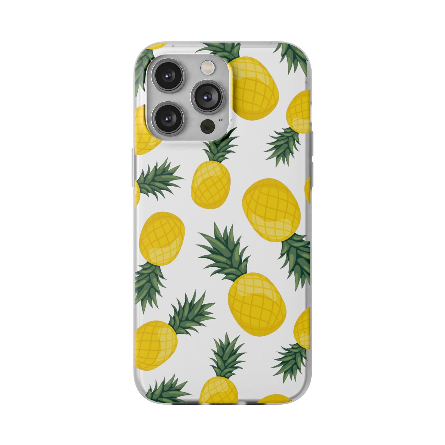 Pineapple Print Flexi Case - Tropical Phone Cover for Summer Vibes