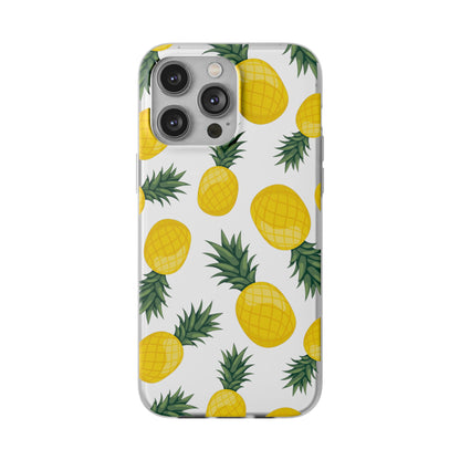 Pineapple Print Flexi Case - Tropical Phone Cover for Summer Vibes