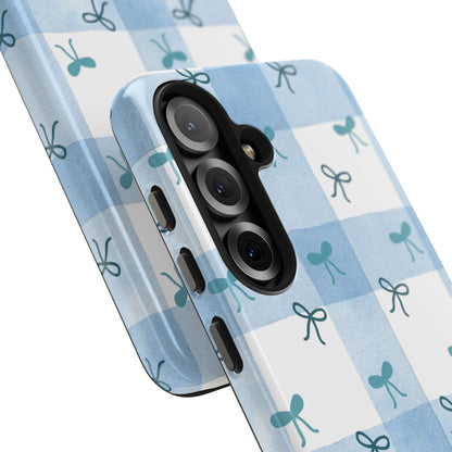 Chic Blue Bow Phone Case