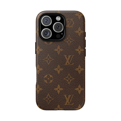 LV Designer Phone Case - Luxury Monogram Pattern
