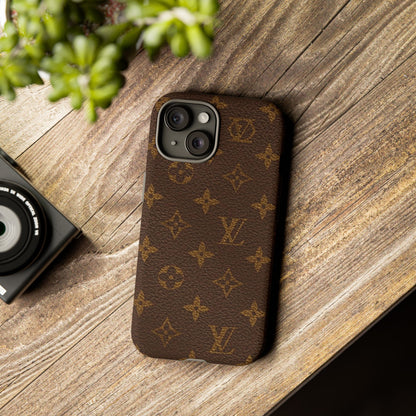 LV Designer Phone Case - Luxury Monogram Pattern