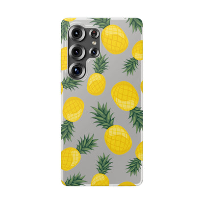Pineapple Print Flexi Case - Tropical Phone Cover for Summer Vibes