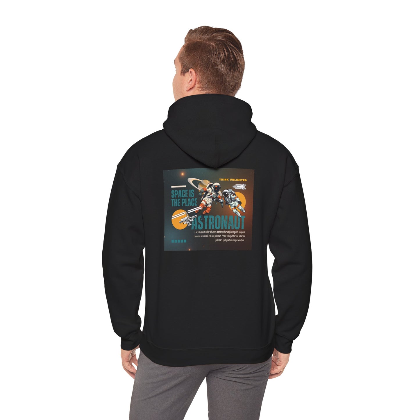 Astronaut-Inspired Unisex Heavy Blend Hoodie - Space Adventure Design