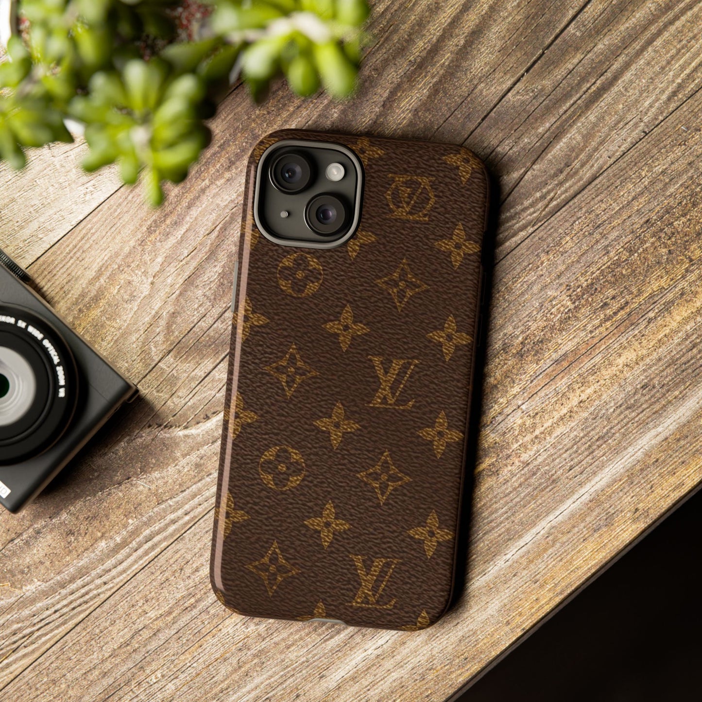 LV Designer Phone Case - Luxury Monogram Pattern