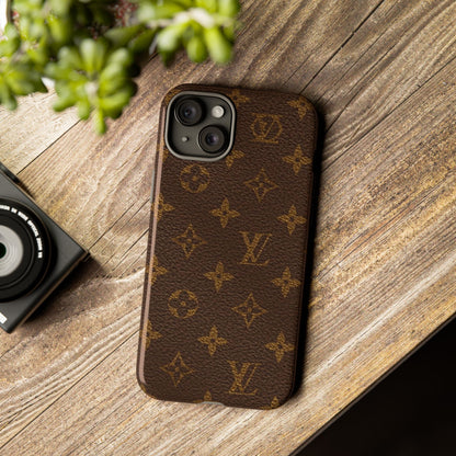 LV Designer Phone Case - Luxury Monogram Pattern