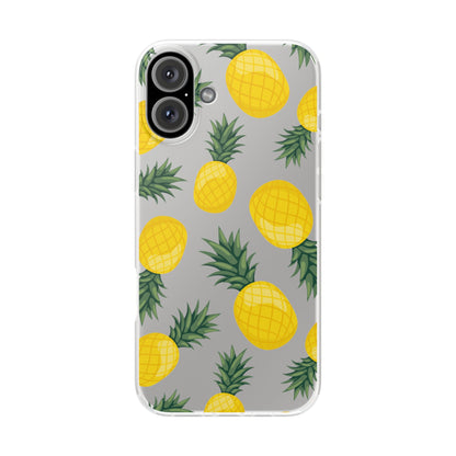 Pineapple Print Flexi Case - Tropical Phone Cover for Summer Vibes