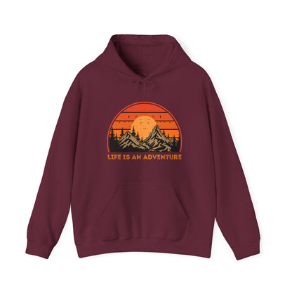 Adventure-Themed Unisex Hoodie - Life is an Adventure