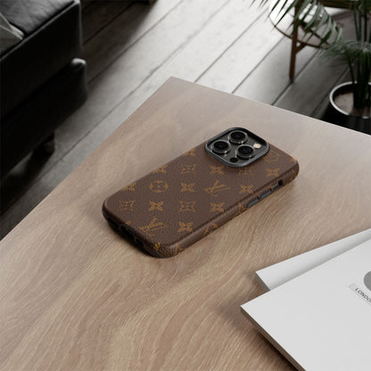 LV Designer Phone Case - Luxury Monogram Pattern