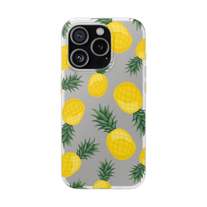 Pineapple Print Flexi Case - Tropical Phone Cover for Summer Vibes
