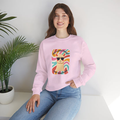 Fun Llama Unisex Graphic Crewneck Sweatshirt