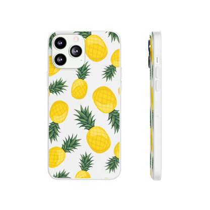 Pineapple Print Flexi Case - Tropical Phone Cover for Summer Vibes