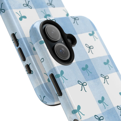 Chic Blue Bow Phone Case