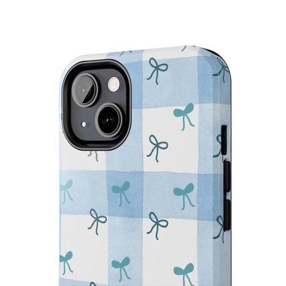 Chic Blue Bow Phone Case