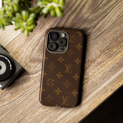 LV Designer Phone Case - Luxury Monogram Pattern
