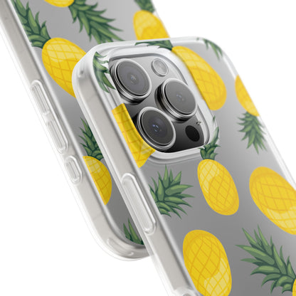 Pineapple Print Flexi Case - Tropical Phone Cover for Summer Vibes