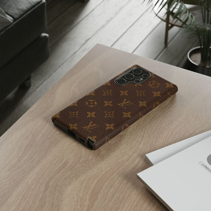 LV Designer Phone Case - Luxury Monogram Pattern