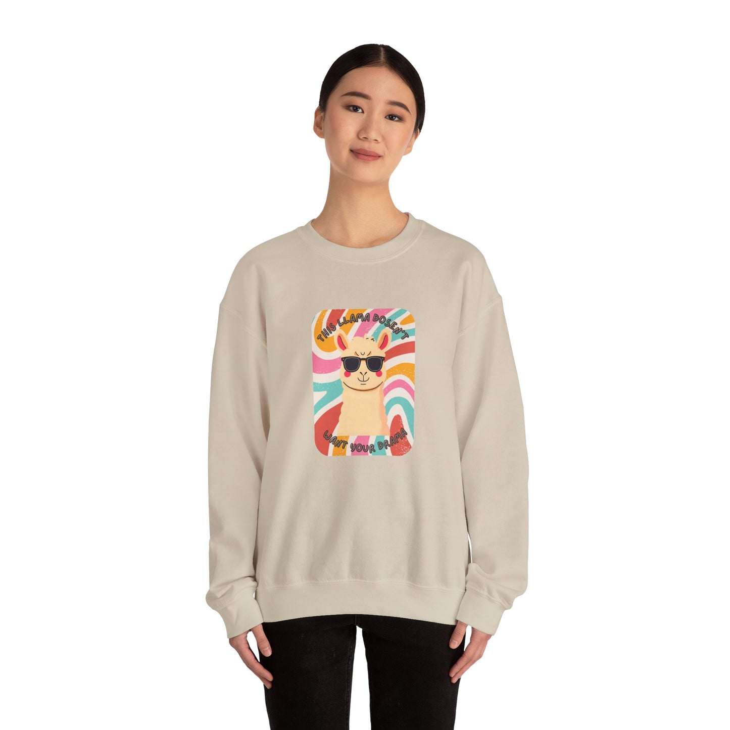 Fun Llama Unisex Graphic Crewneck Sweatshirt