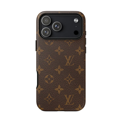 LV Designer Phone Case - Luxury Monogram Pattern