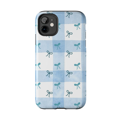 Chic Blue Bow Phone Case