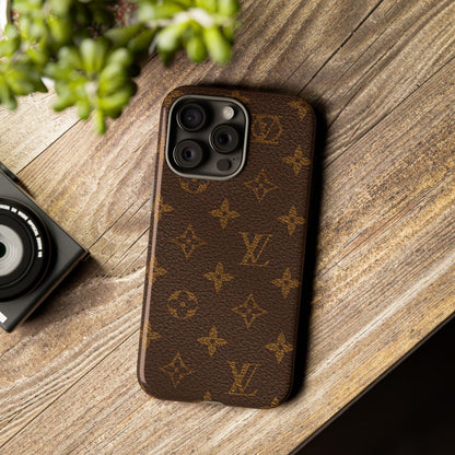 LV Designer Phone Case - Luxury Monogram Pattern