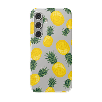 Pineapple Print Flexi Case - Tropical Phone Cover for Summer Vibes