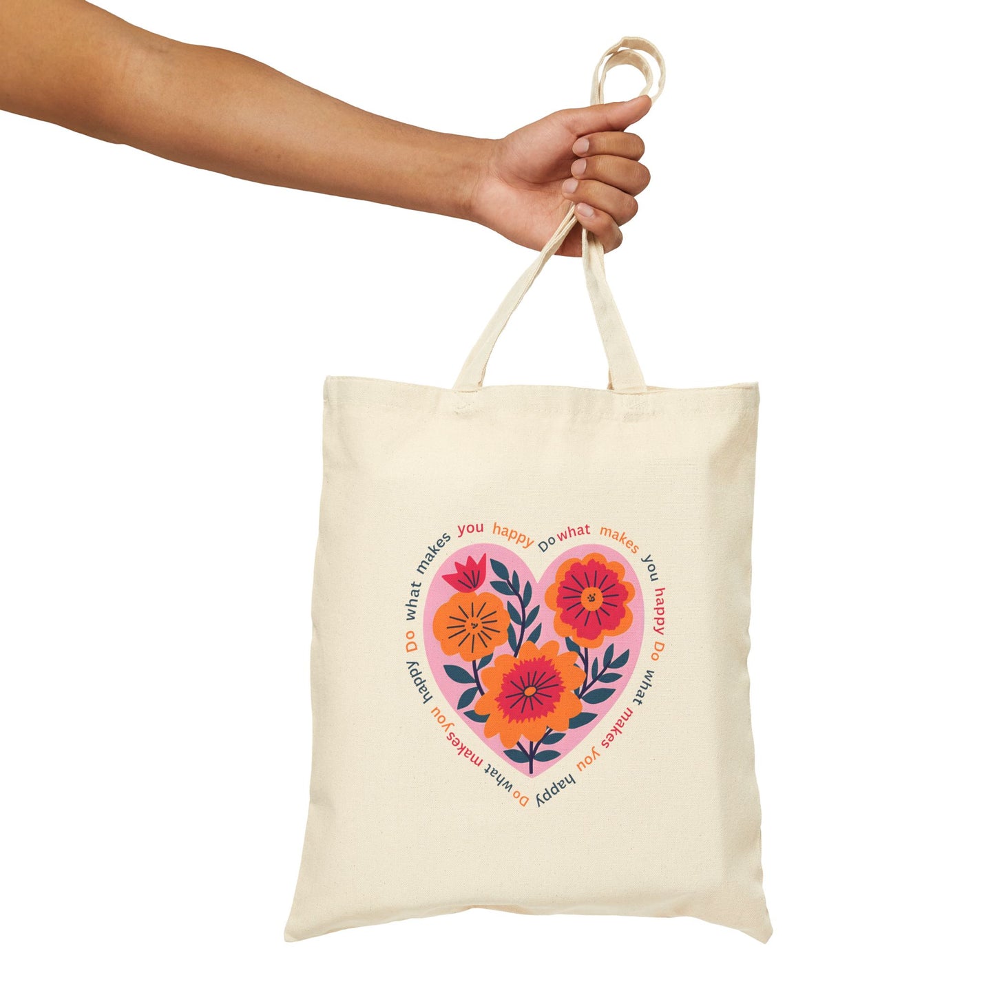 Travel Is My Therapy Canvas Tote — Eco Travel Bag with Beautiful Flowers