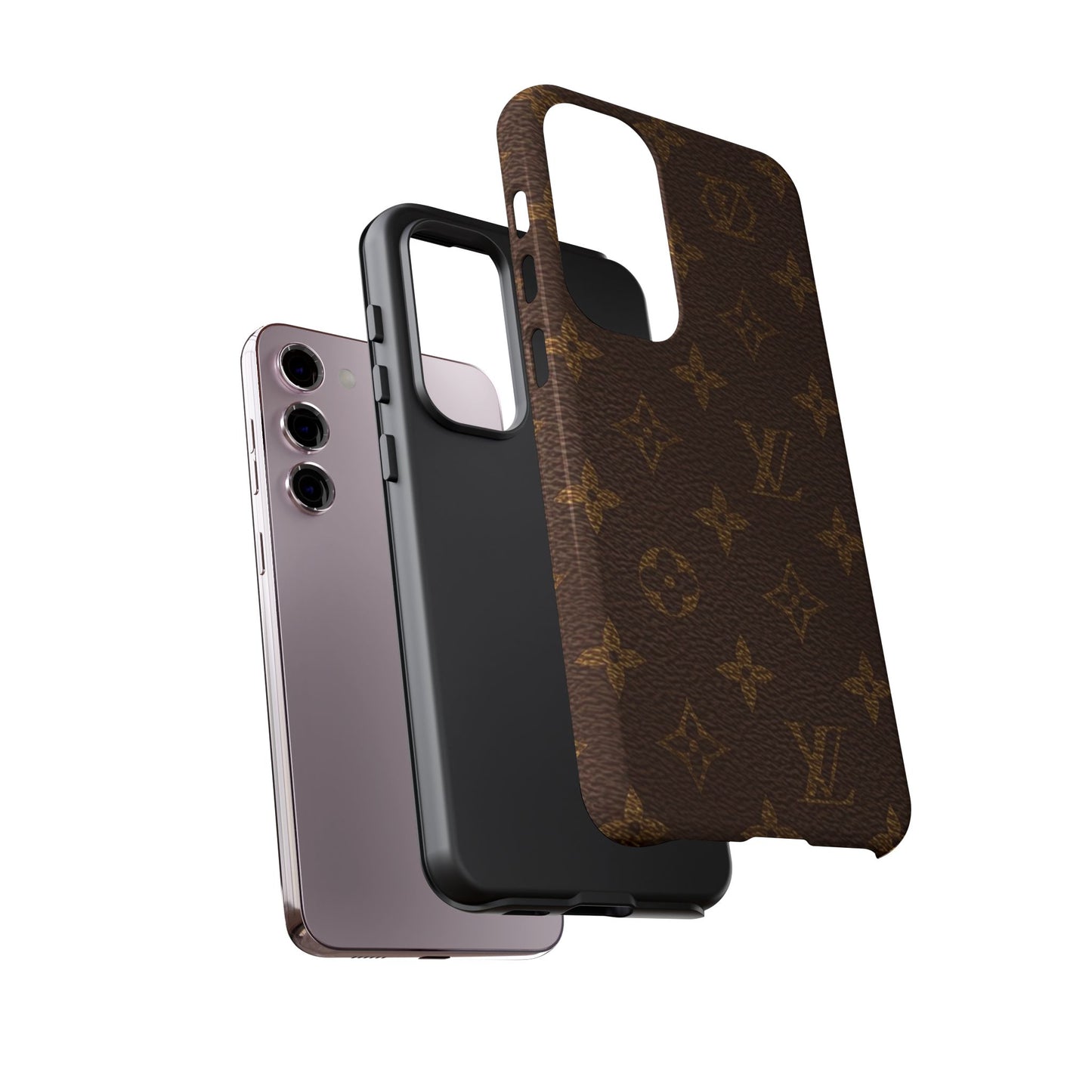 LV Designer Phone Case - Luxury Monogram Pattern