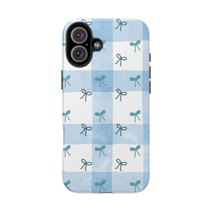 Chic Blue Bow Phone Case