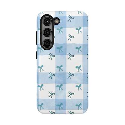 Chic Blue Bow Phone Case