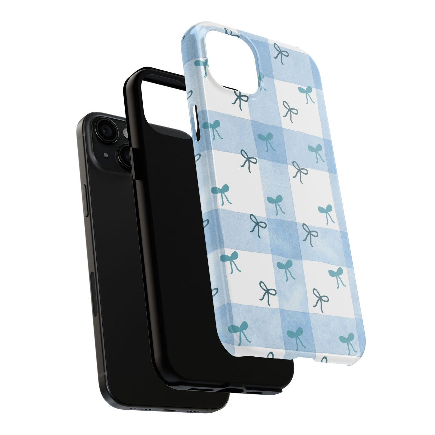 Chic Blue Bow Phone Case