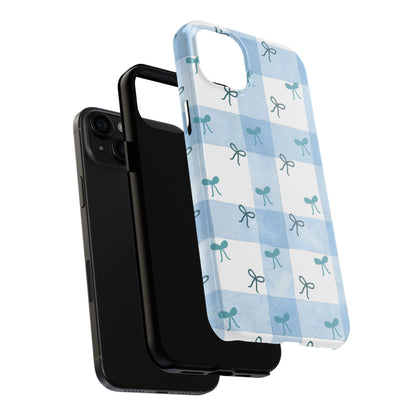 Chic Blue Bow Phone Case