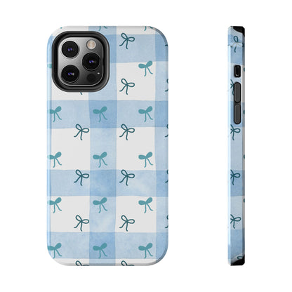 Chic Blue Bow Phone Case