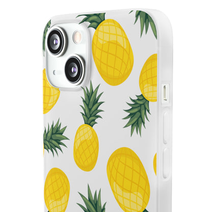 Pineapple Print Flexi Case - Tropical Phone Cover for Summer Vibes