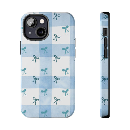 Chic Blue Bow Phone Case