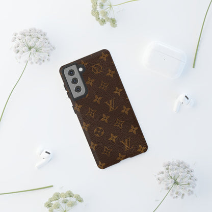 LV Designer Phone Case - Luxury Monogram Pattern