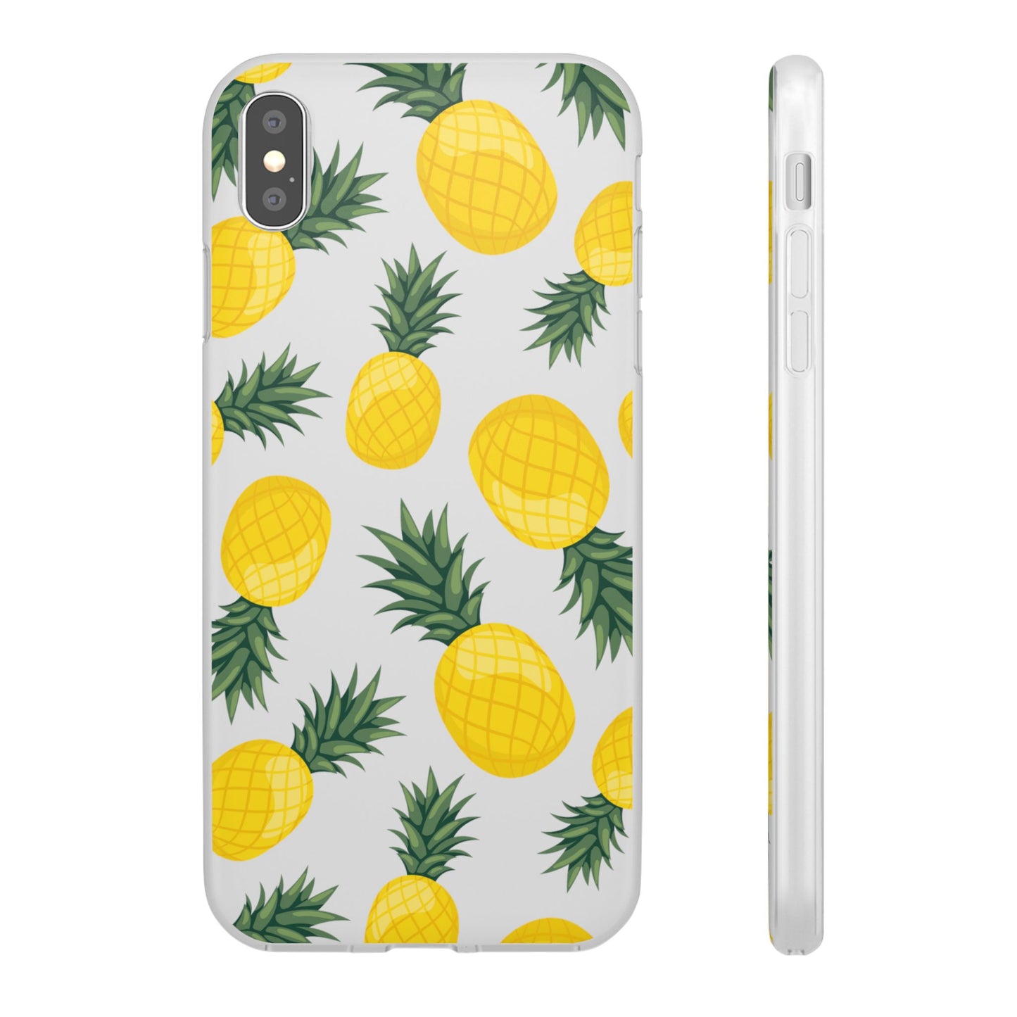 Pineapple Print Flexi Case - Tropical Phone Cover for Summer Vibes