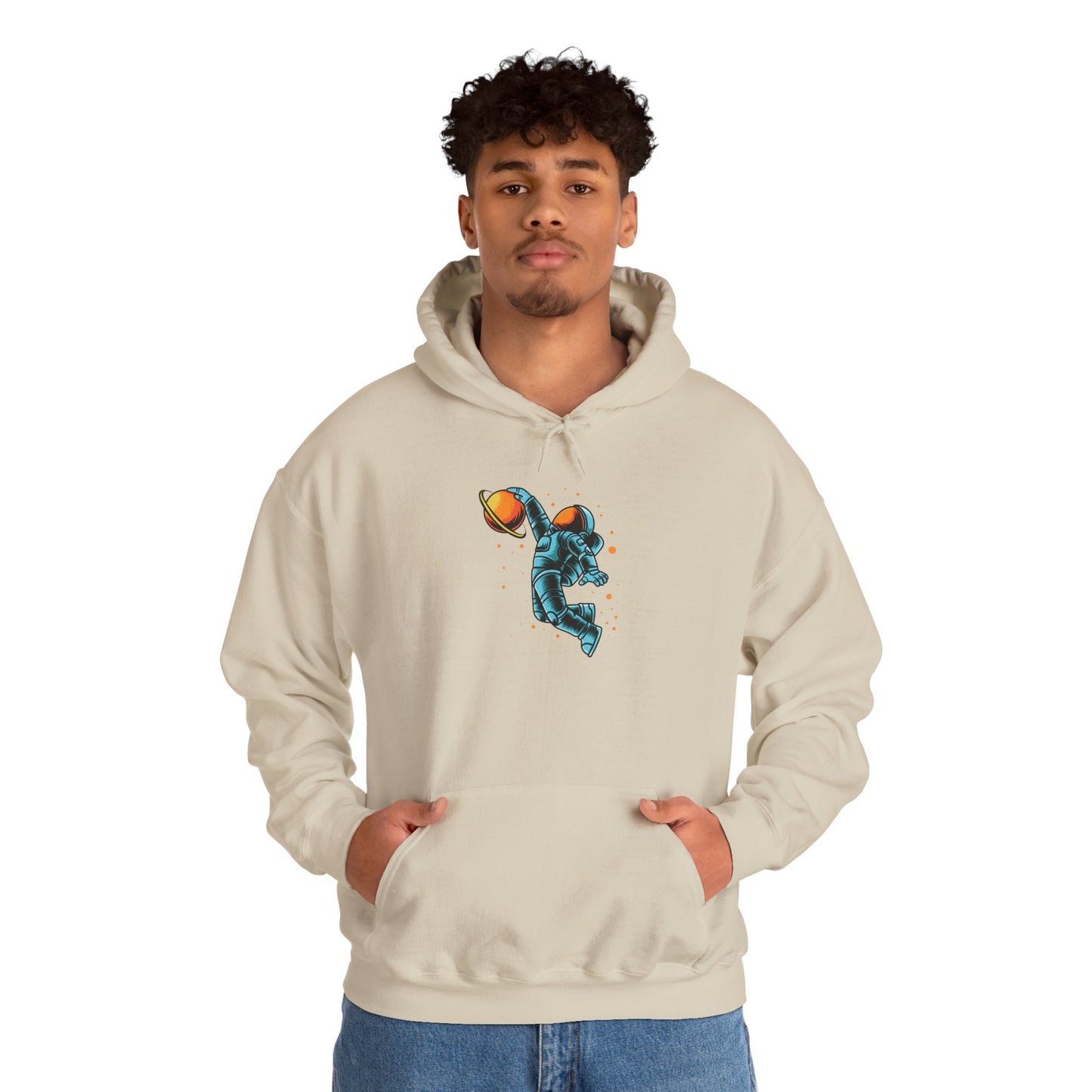 Astronaut-Inspired Unisex Heavy Blend Hoodie - Space Adventure Design