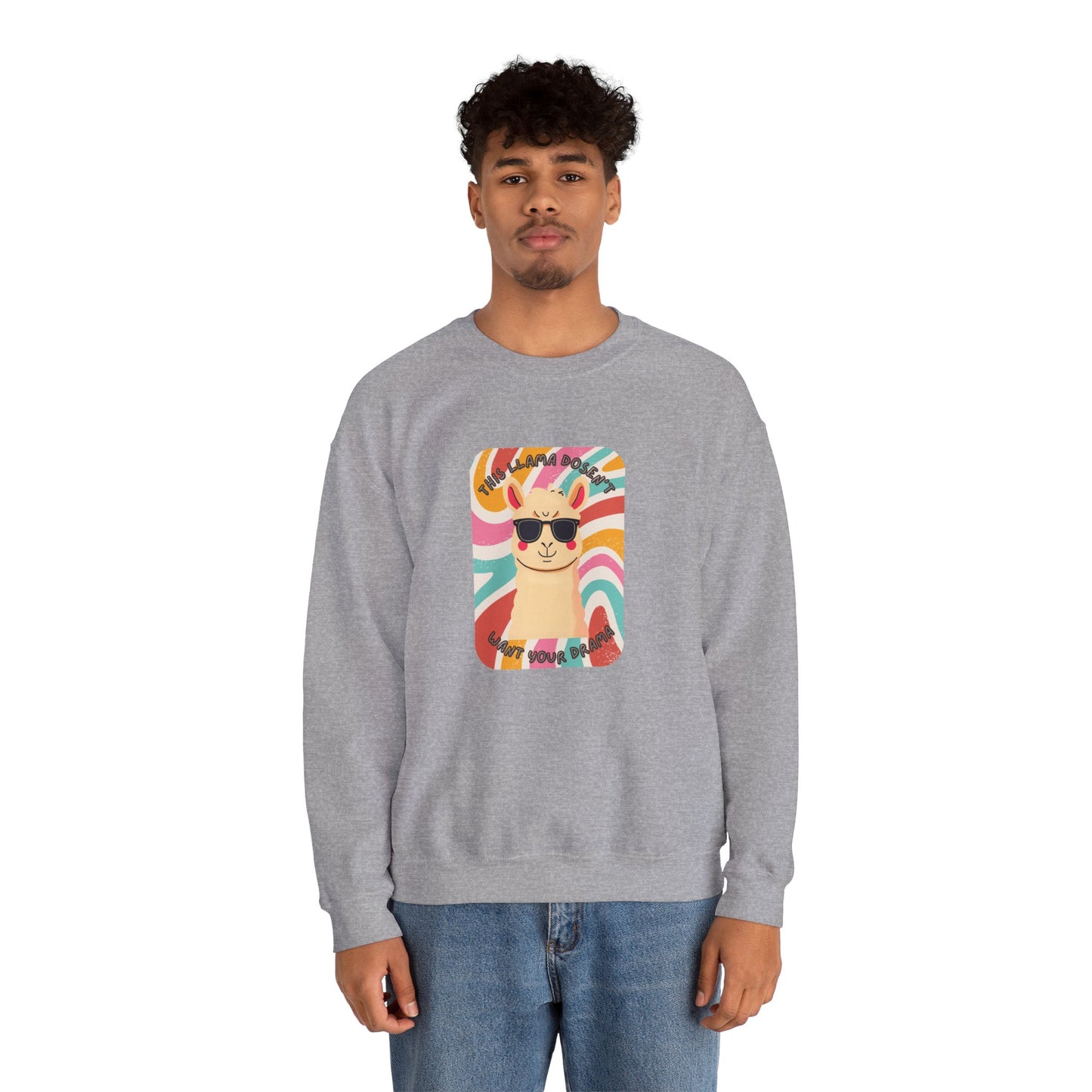 Fun Llama Unisex Graphic Crewneck Sweatshirt