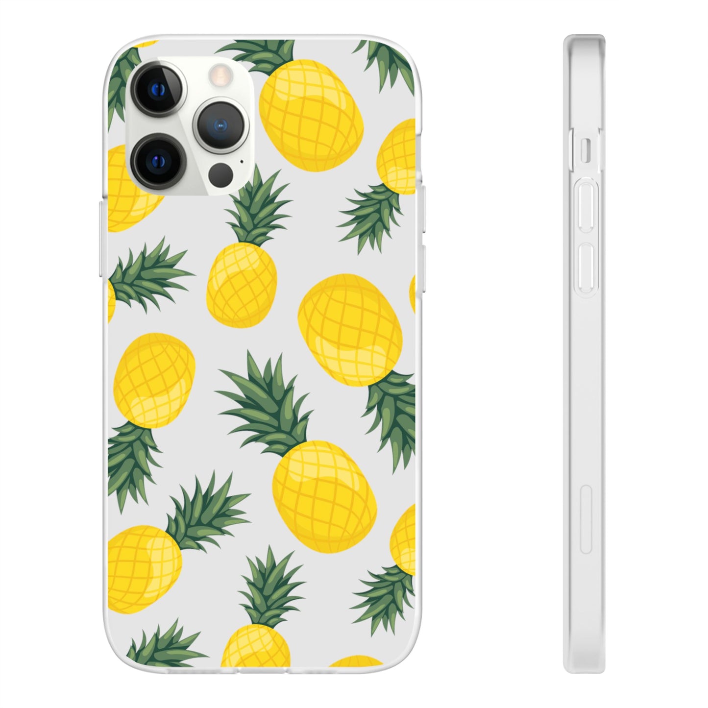 Pineapple Print Flexi Case - Tropical Phone Cover for Summer Vibes
