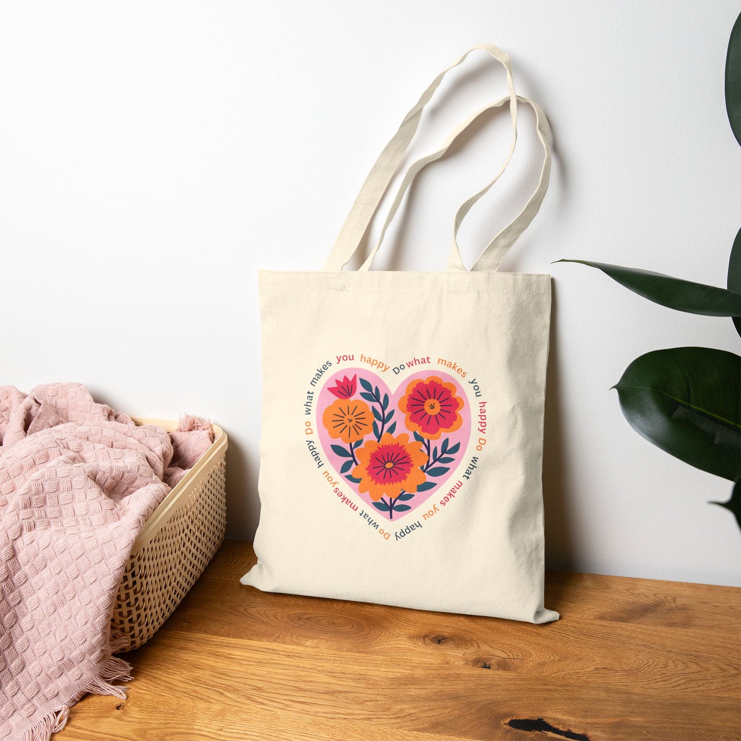Travel Is My Therapy Canvas Tote — Eco Travel Bag with Beautiful Flowers