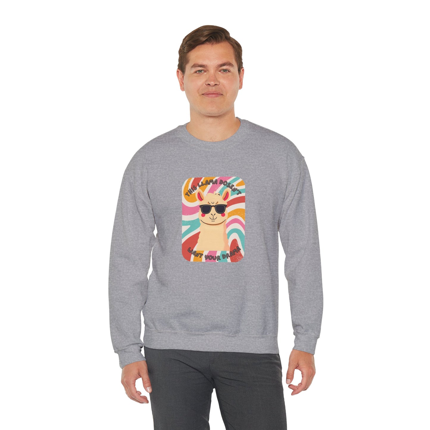 Fun Llama Unisex Graphic Crewneck Sweatshirt