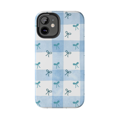 Chic Blue Bow Phone Case