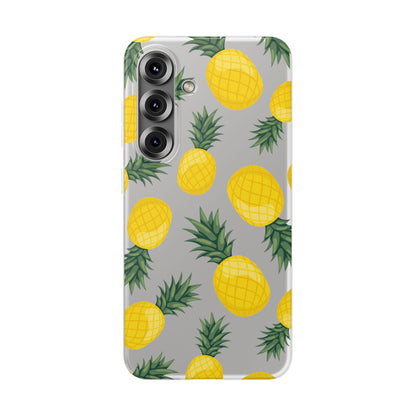 Pineapple Print Flexi Case - Tropical Phone Cover for Summer Vibes