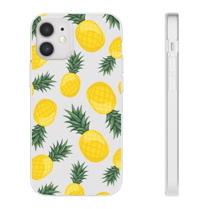 Pineapple Print Flexi Case - Tropical Phone Cover for Summer Vibes