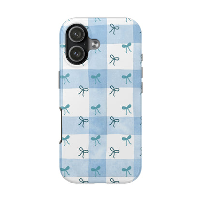 Chic Blue Bow Phone Case